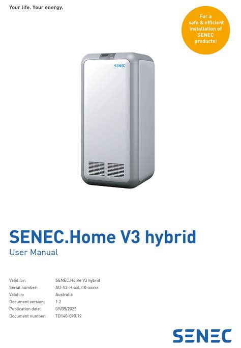 senec v3 hybrid manual